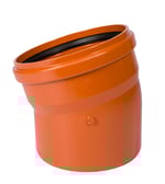 Codo macho-hembra 15° PVC con junta elástica Ostendorf/Crearplast-Sistema KG, DN/OD 315 mm